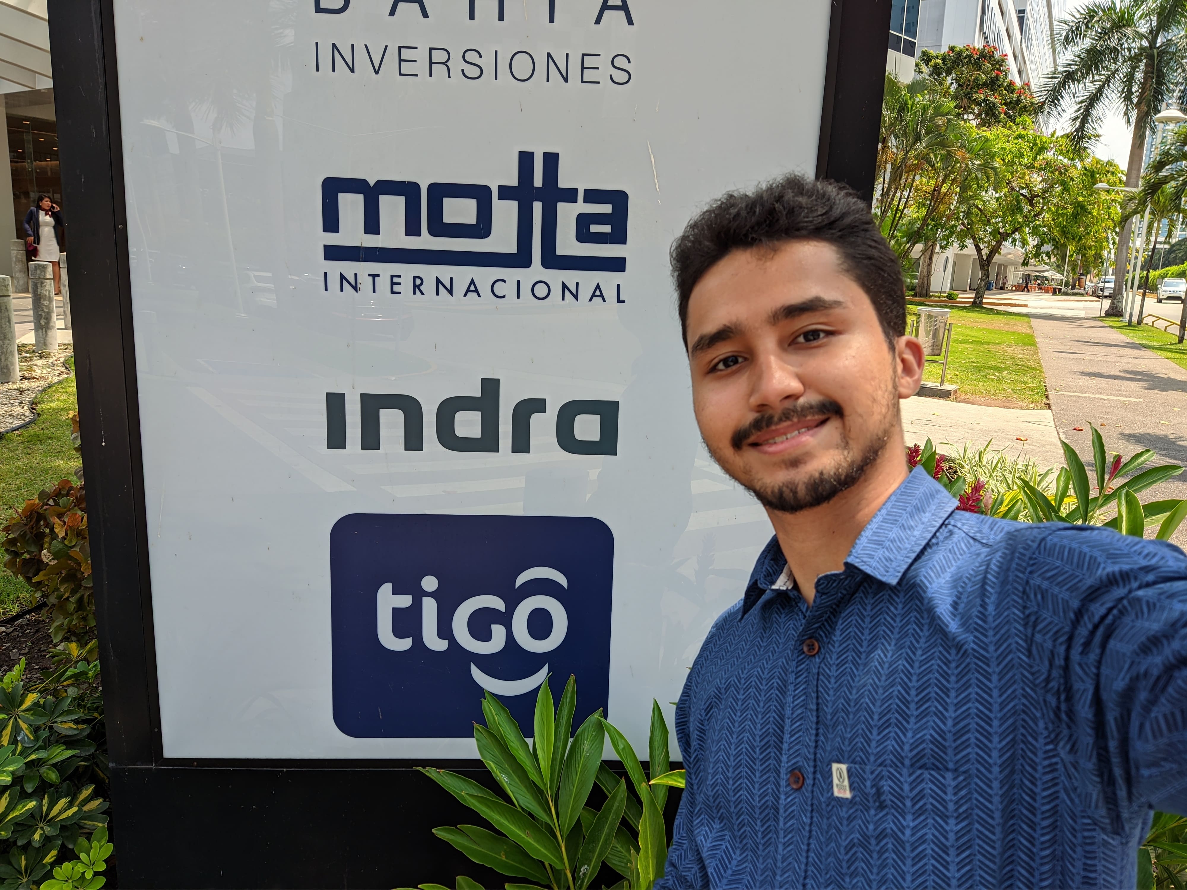 selfie at Indra office